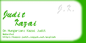 judit kazai business card